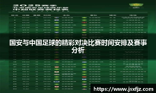 国安与中国足球的精彩对决比赛时间安排及赛事分析